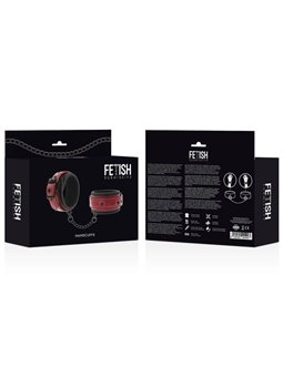 Fetish Submissive Dark Room - Vegan Leather Handcuffs With Neoprene Lining