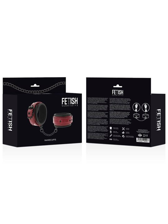 Fetish Submissive Dark Room - Vegan Leather Handcuffs With Neoprene Lining