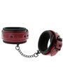 Fetish Submissive Dark Room - Vegan Leather Ankle Handcuffs with Neoprene Lining