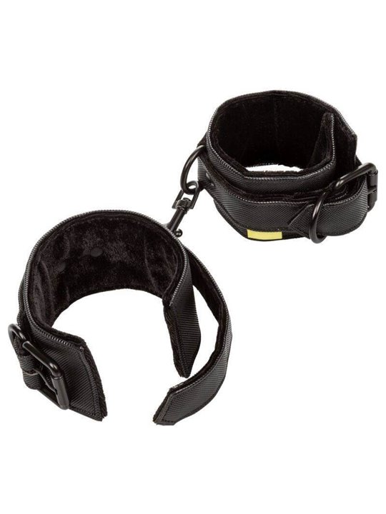 CalExotics Wrist Cuffs - Polsiere Bondage in Pelle Vegana - Nero