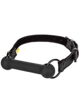 CalExotics Bar Gag - Bavaglio a Barra in Silicone Solido e Pelle Vegana