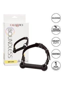 CalExotics Bar Gag - Bavaglio a Barra in Silicone Solido e Pelle Vegana