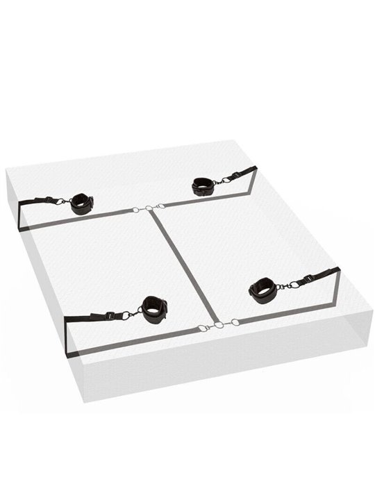 CalExotics Red Restraint - Sistema Costrittivo Da Letto Polsi e Caviglie