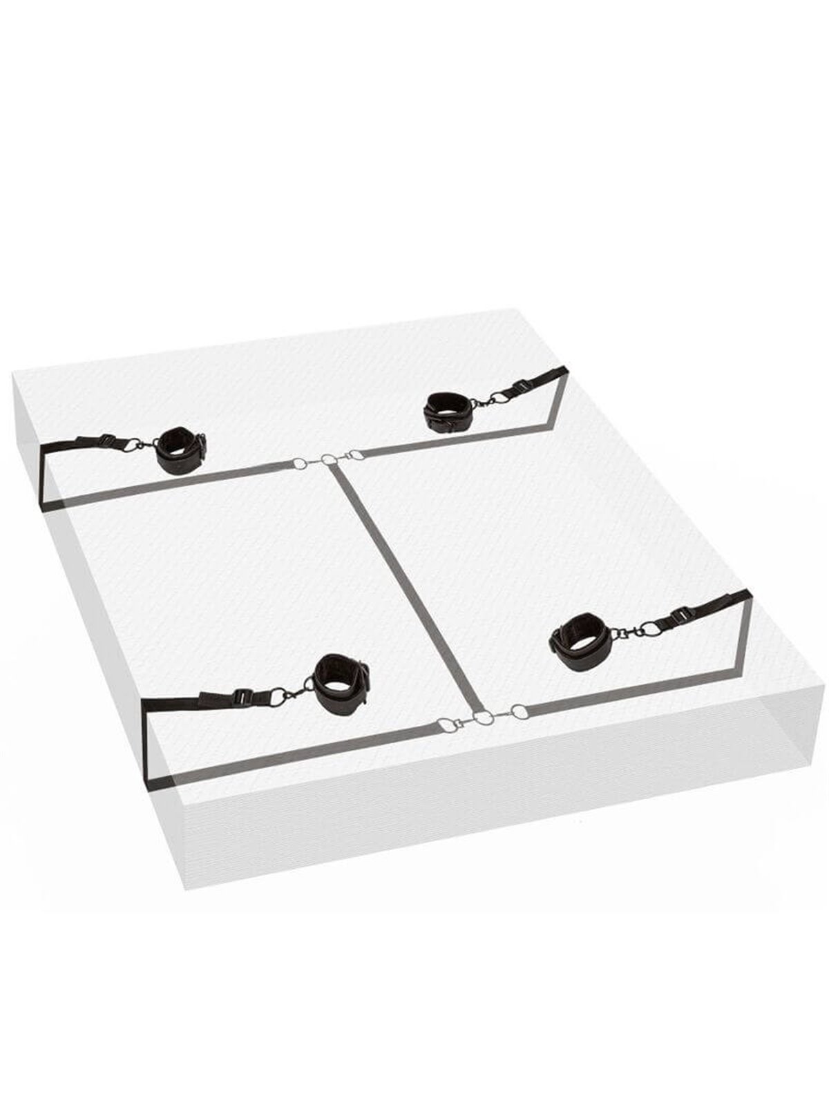 CalExotics Red Restraint - Sistema Costrittivo Da Letto Polsi e Caviglie