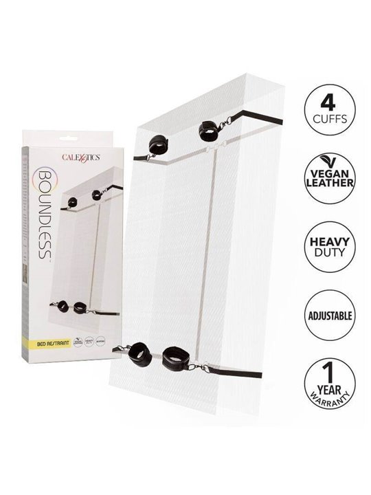 CalExotics Red Restraint - Sistema Costrittivo Da Letto Polsi e Caviglie