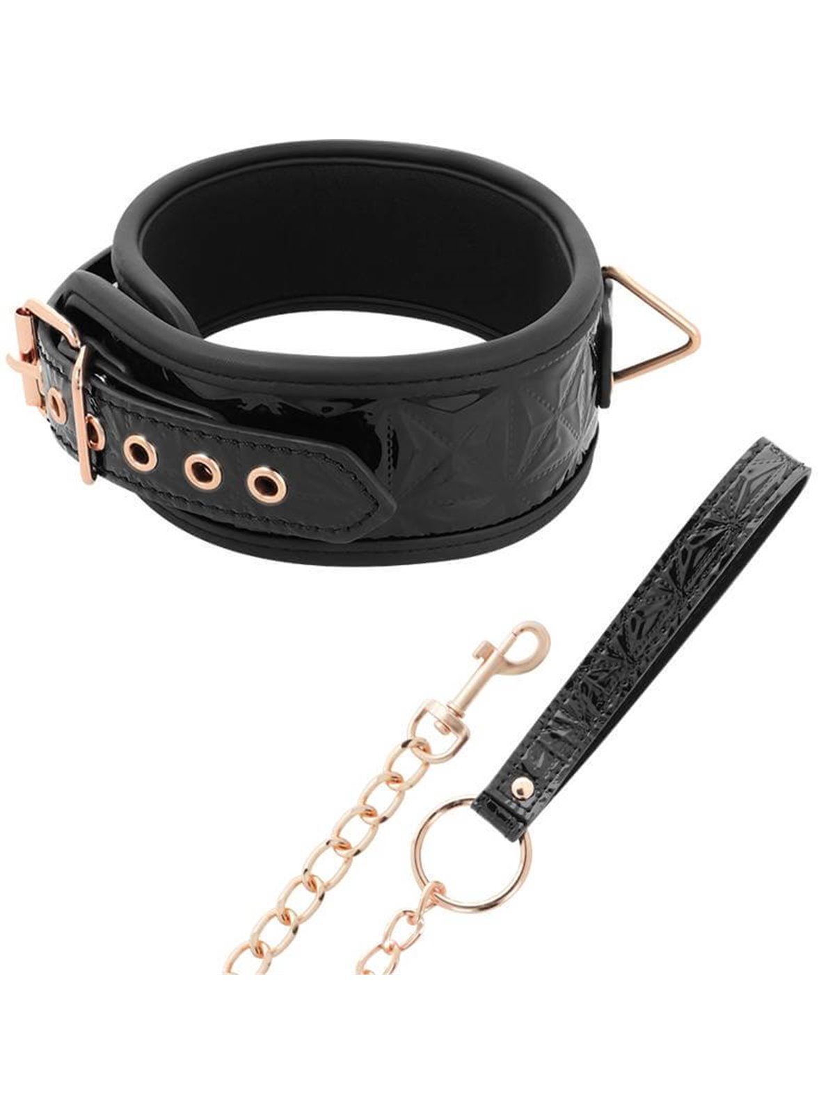 Begme - Black Edition Premium Vegan Leather Collar with Neoprene Lining