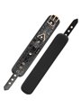 Begme Black Edition - Manette Polsini in Pelle Vegana con Dettagli Dorati