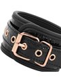 Begme Black Edition - Manette Polsini in Pelle Vegana con Dettagli Dorati