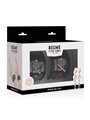 Begme Black Edition - Polsini alla Caviglia in Pelle Vegana con Dettagli Dorati