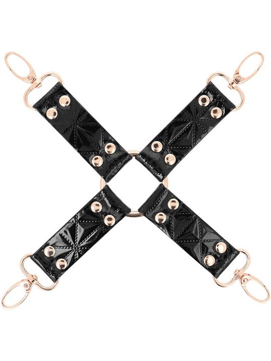 Begme Black Edition - Costrittivo in Pelle Vegana con Dettagli Dorati