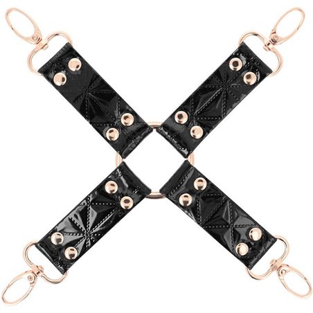 Begme Black Edition - Costrittivo in Pelle Vegana con Dettagli Dorati