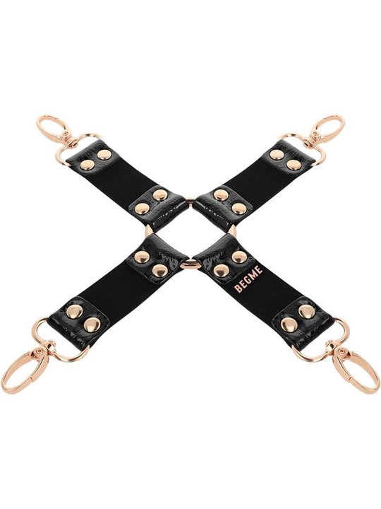 Begme Black Edition - Costrittivo in Pelle Vegana con Dettagli Dorati