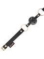 Begme Black Edition - Ball Gag in Pelle Vegana con Dettagli Dorati