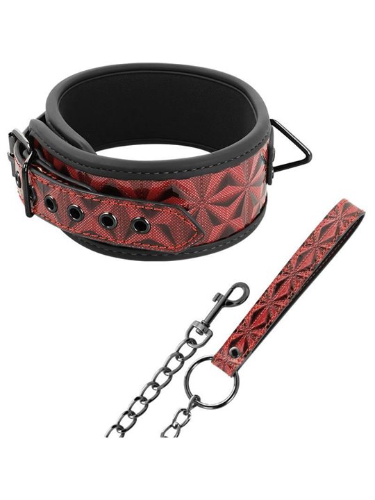 Begme - Red Edition Premium Vegan Leather Collar with Neoprene Lining