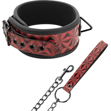 Begme Red Edition - Collare e Guinzaglio in Pelle Vegana
