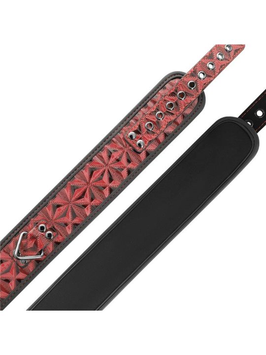 Begme - Red Edition Premium Vegan Leather Collar with Neoprene Lining