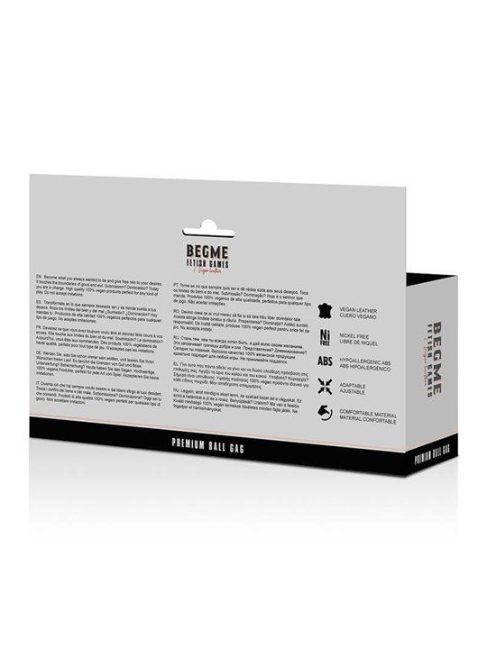 Begme Red Edition - Ball Gag in Pelle Vegana