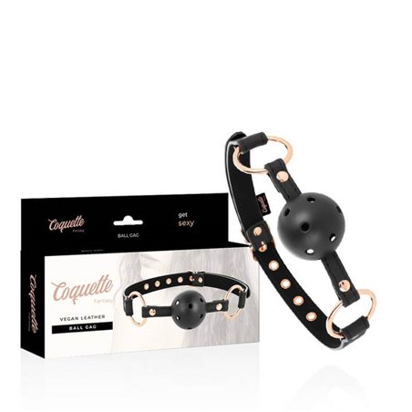 Coquette Chic Desire - Ball Gag in Pelle Vegana con Fori di Respirazione