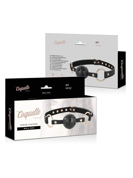 Coquette Chic Desire - Ball Gag in Pelle Vegana con Fori di Respirazione