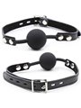 Ohmama Fetish Silicone Ball Gag with Leather Belt