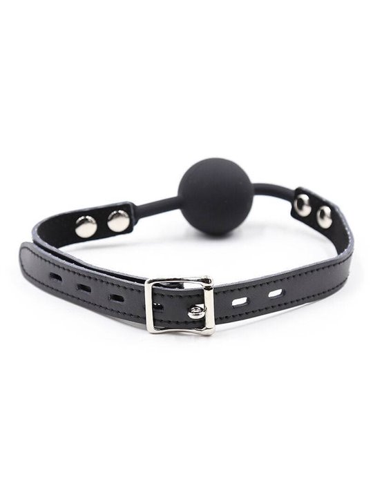 Ohmama Fetish Silicone Ball Gag with Leather Belt