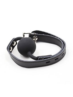 Ohmama Fetish Silicone Ball Gag with Leather Belt