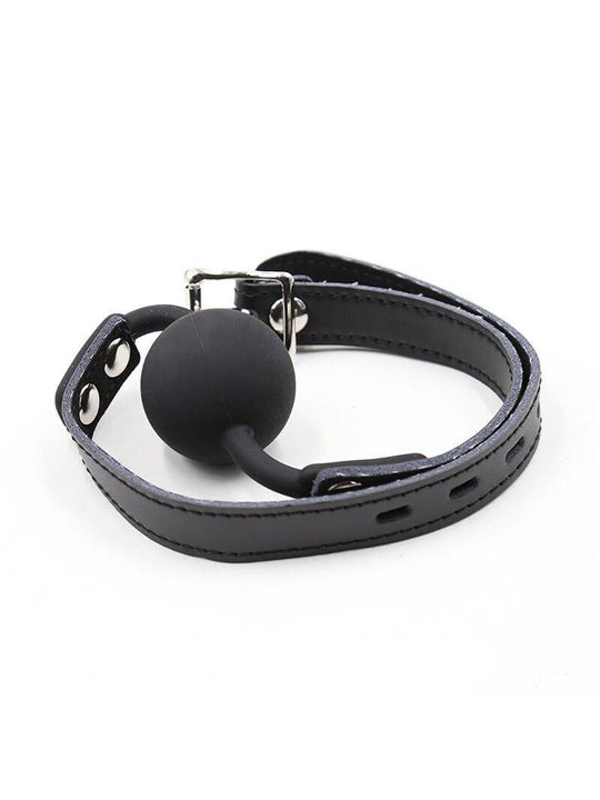 Ohmama Fetish Silicone Ball Gag with Leather Belt