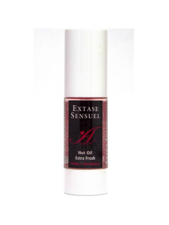 Extase Sensuel - Hot Oil Extra Fresh Olio con Effetto Calore Aroma Fragola 30 ML