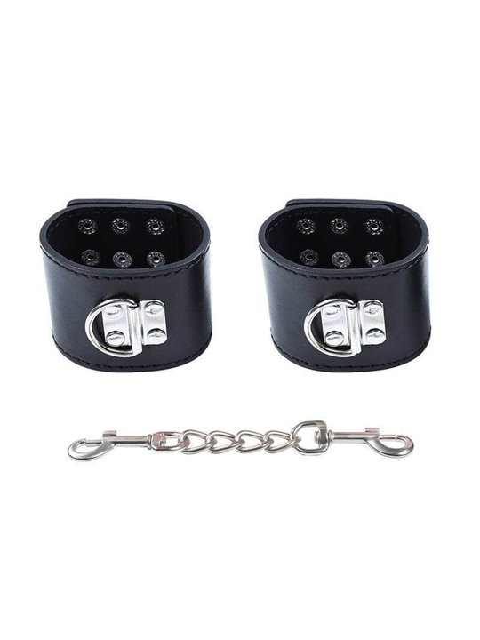 Ohmama Fetish Wrist Restraints Snap Fasten Metal