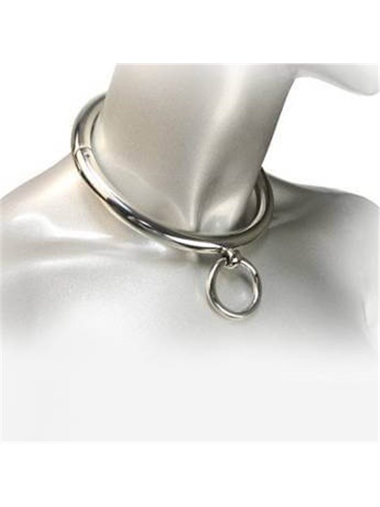 Metal Hard - Bdsm Necklace with Ring 18CM