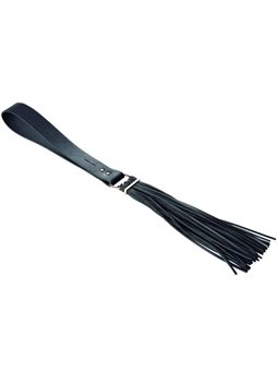 Bijoux Indiscrets Maze Tassel Flogger - Frusta in Pelle Vegana - Nero
