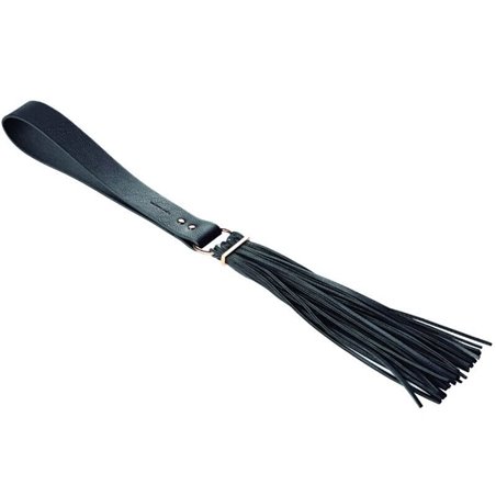 Bijoux Indiscrets Maze Tassel Flogger - Frusta in Pelle Vegana - Nero