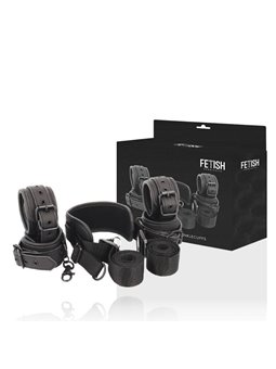 Fetish Submissive - Master Position With 4 Noprene-Lined Handcuffs