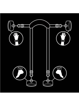 Fetish Submissive - Master Position With 4 Noprene-Lined Handcuffs