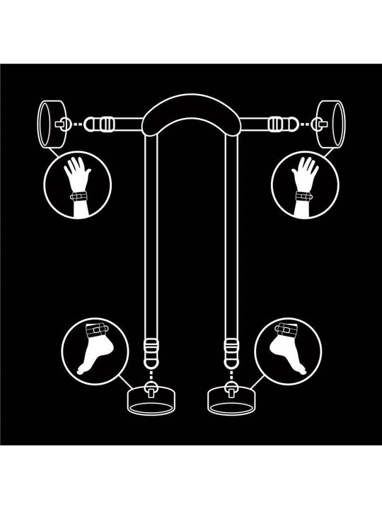 Fetish Submissive - Master Position With 4 Noprene-Lined Handcuffs