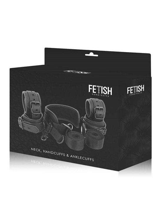 Fetish Submissive - Master Position With 4 Noprene-Lined Handcuffs