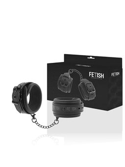 Fetish Submissive - Vegan Leather Handcuffs With Noprene Lining