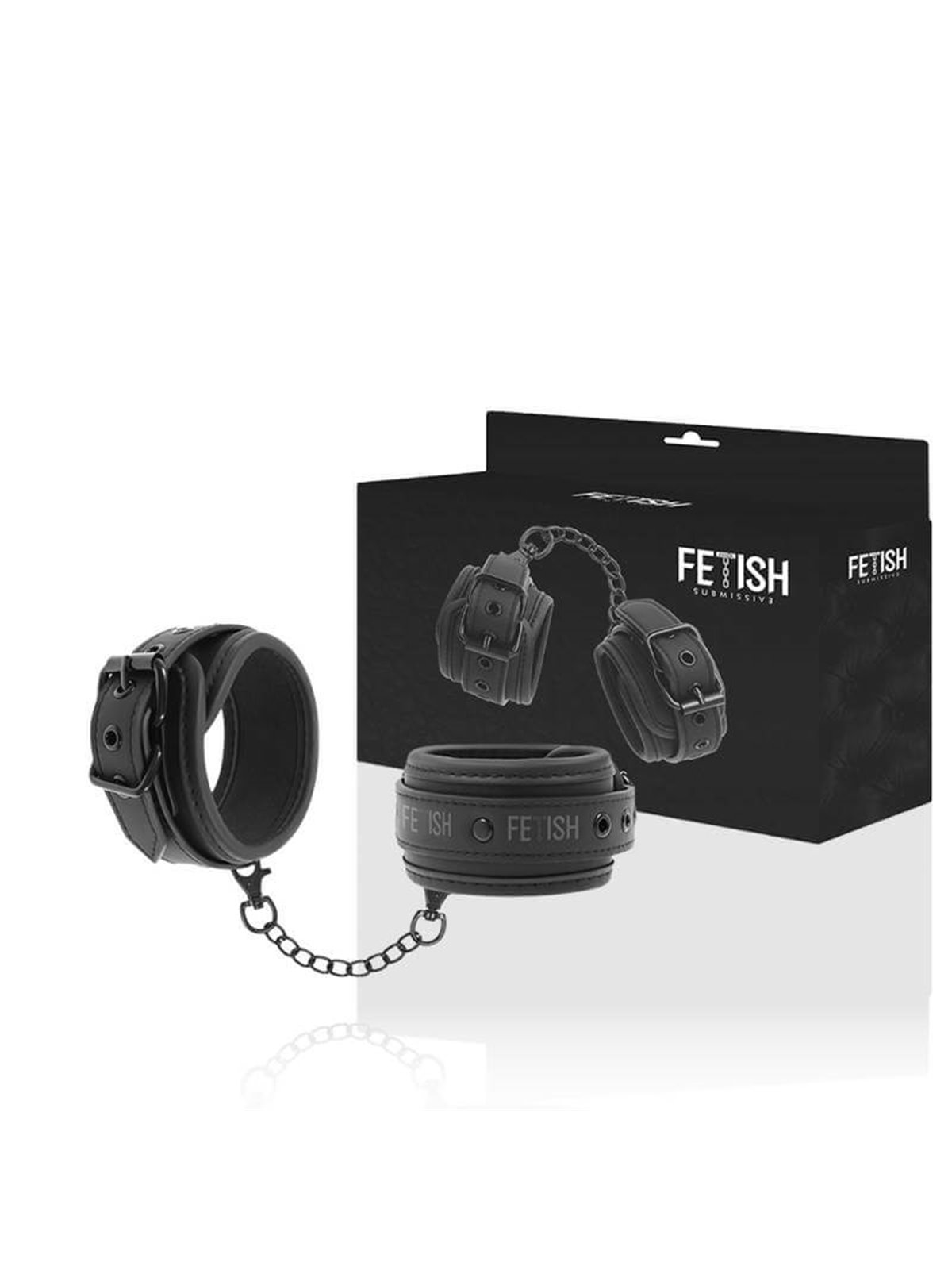 Fetish Submissive - Vegan Leather Handcuffs With Noprene Lining