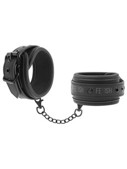 Fetish Submissive - Vegan Leather Handcuffs With Noprene Lining