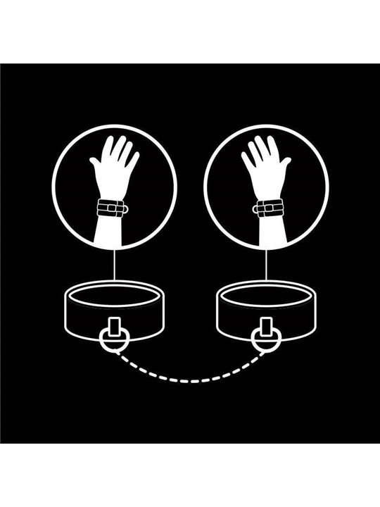 Fetish Submissive - Vegan Leather Handcuffs With Noprene Lining