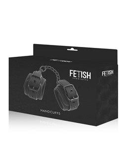 Fetish Submissive - Vegan Leather Handcuffs With Noprene Lining