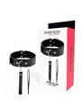 Darkness Black Collar - Collare e Guinzaglio in Pelle Vegana Nera