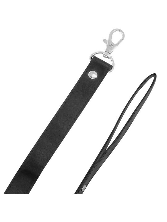 Darkness Black Collar - Collare e Guinzaglio in Pelle Vegana Nera