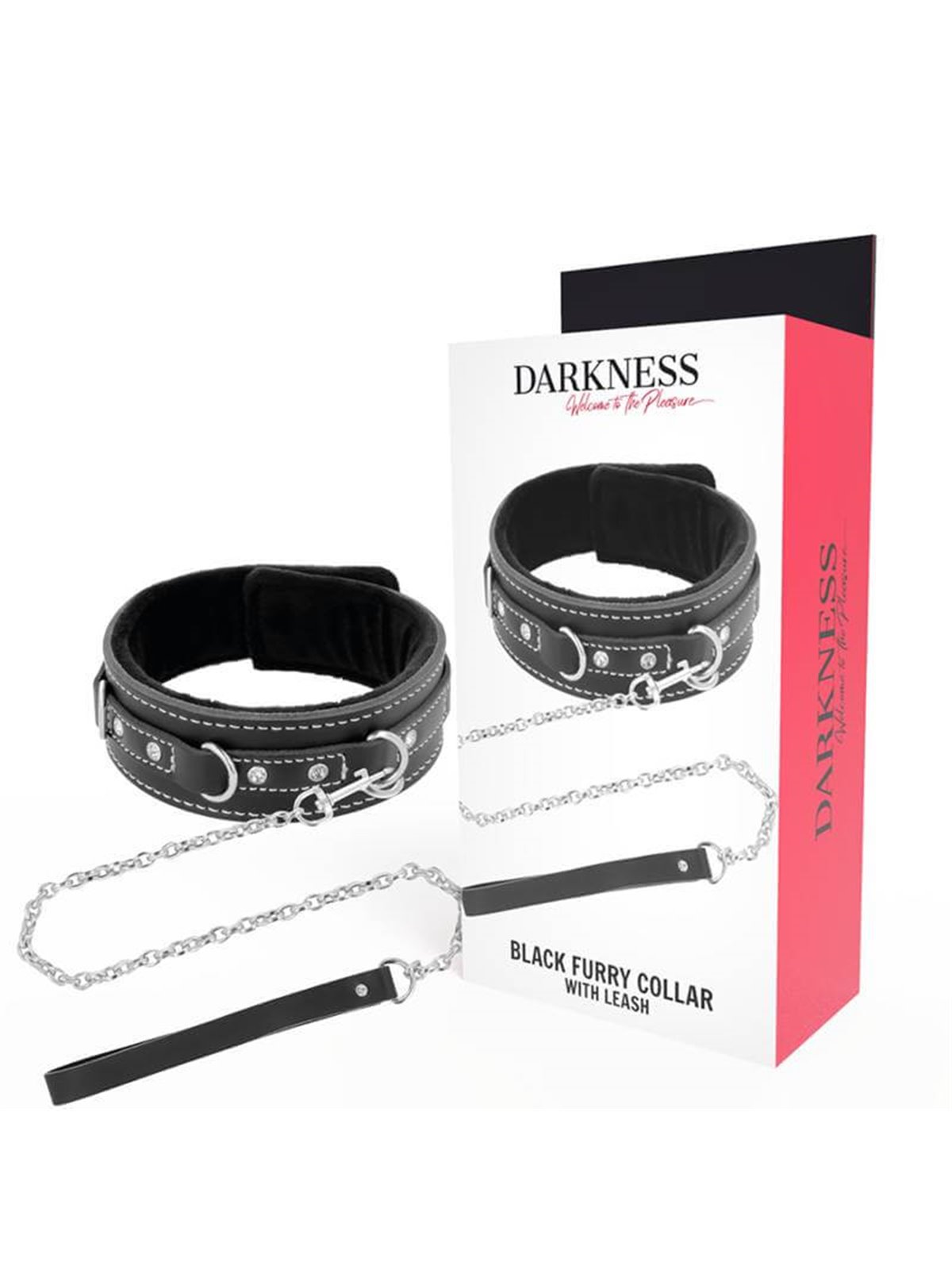 Darkness - High Quality Leather Necklace with Leash