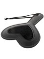 Darkness Bondage Paddle - Pagaia in Velluto Nero a Forma di Cuore 19x15 Cm