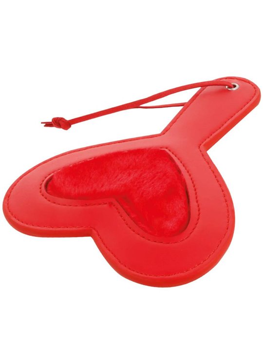 Darkness Bondage Paddle - Pagaia Rossa a Forma di Cuore 19x15 Cm