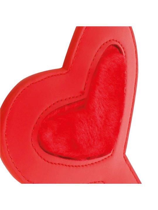 Darkness Bondage Paddle - Pagaia Rossa a Forma di Cuore 19x15 Cm