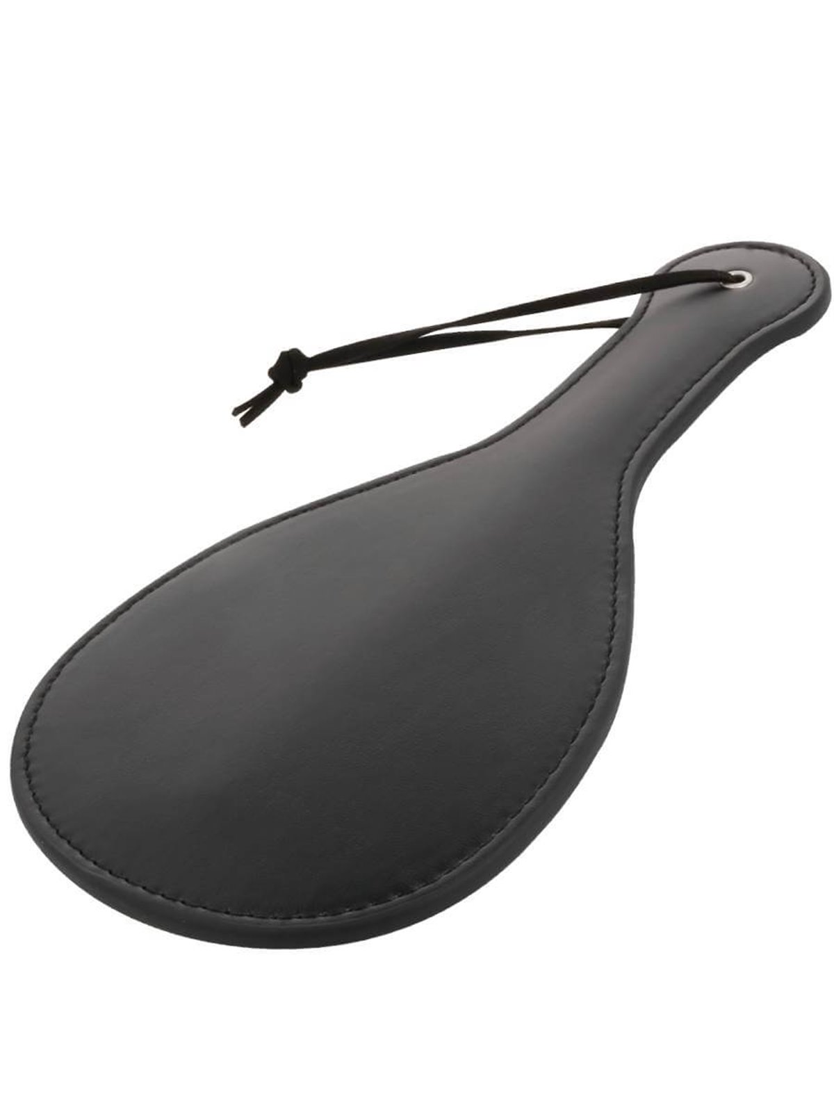 Darkness Bondage Paddle - Pagaia Fetish di Forma Tonda in Pelle Vegana Nera