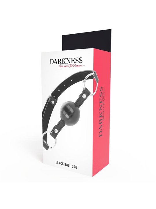 Darkness Black Ball Gag - Bavaglio BDSM in PVC a Forma di Palla - Nero