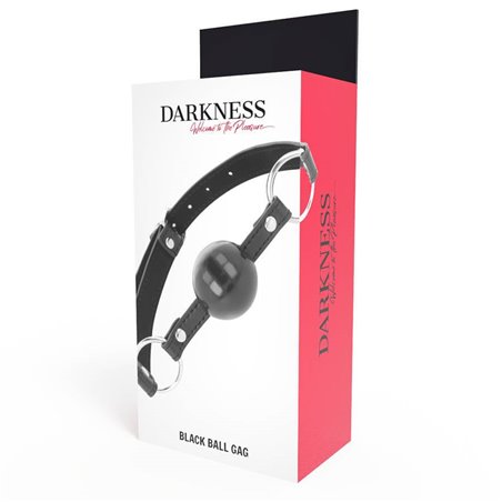 Darkness Black Ball Gag - Bavaglio BDSM in PVC a Forma di Palla - Nero
